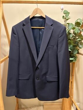 Calvin Klein Navy 2 Button Blazer